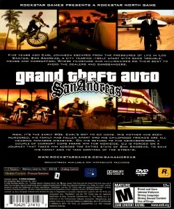 (PS2) Grand Theft Auto San Andreas (back)