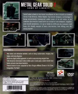 (PS2) Metal Gear Solid 2 Sons of Liberty (back)