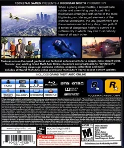 (PS4) Grand Theft Auto V (back)